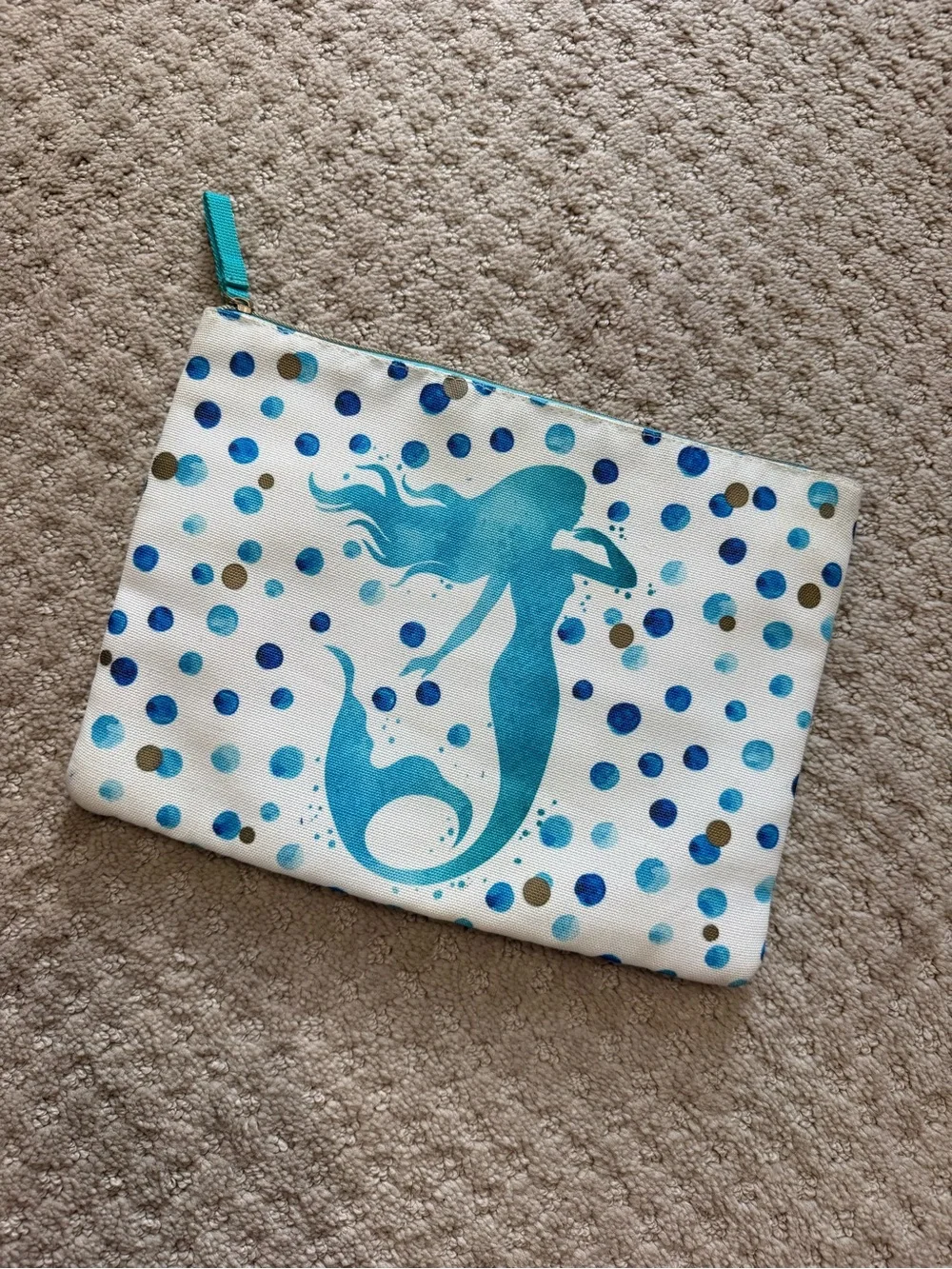 Blue Mermaid Zippered Pouch